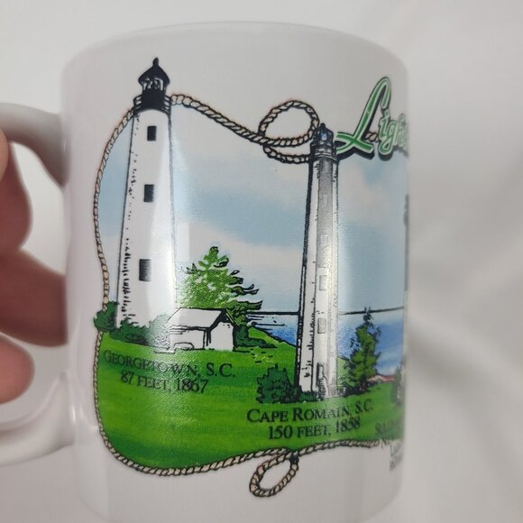 Lighthouses Of South Carolina ~ Souvenir Coffee Cup/ Mug! 8 Lighthouses in color - Picture 2 of 8